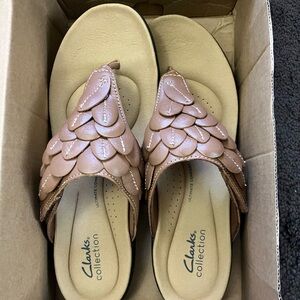Clarks Laurieann Palm Brown Sandals Size 9